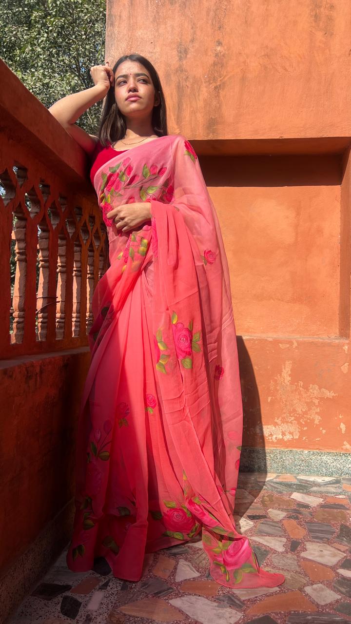 RANGREZ HANDPAINTED SAREE