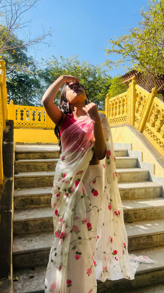 PAALKI HANDPAINTED SAREE