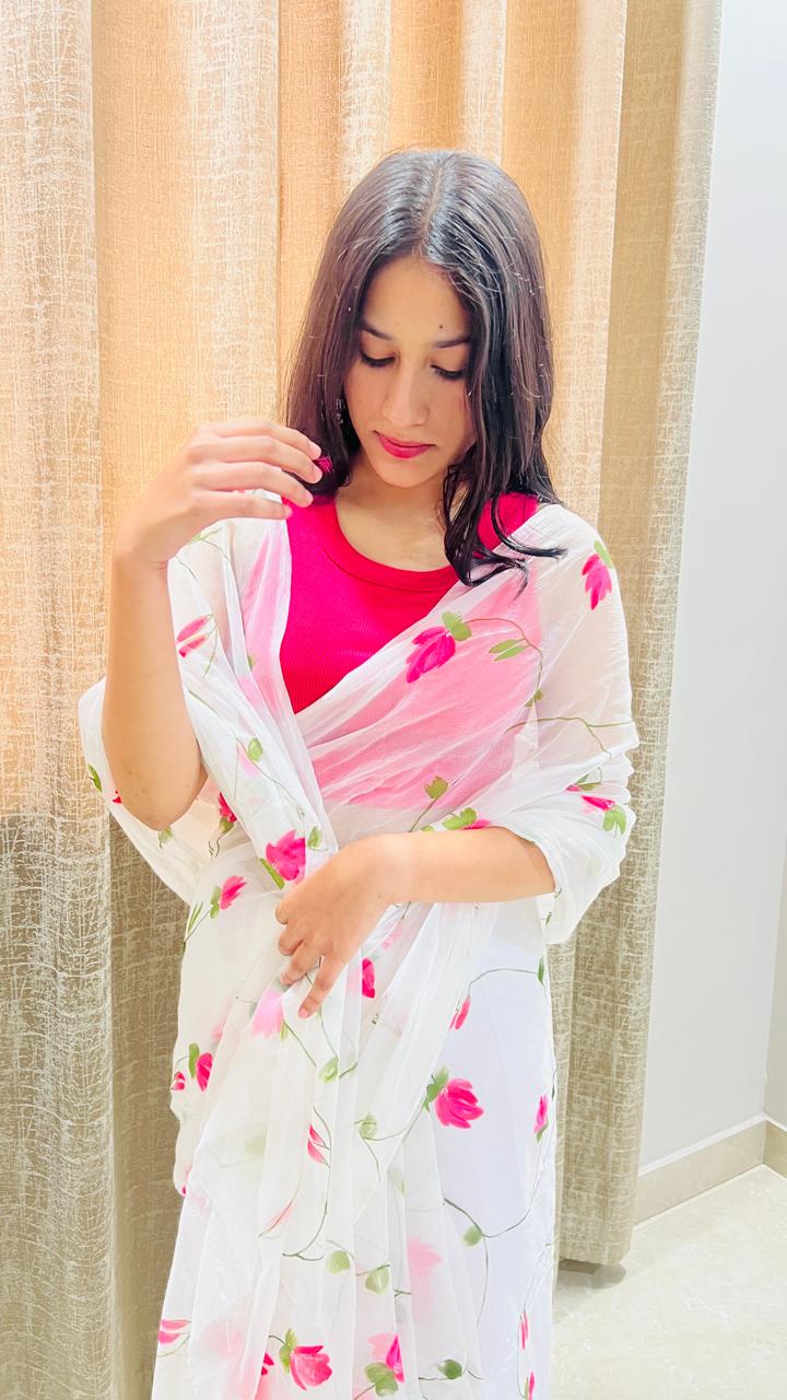 PAALKI HANDPAINTED SAREE