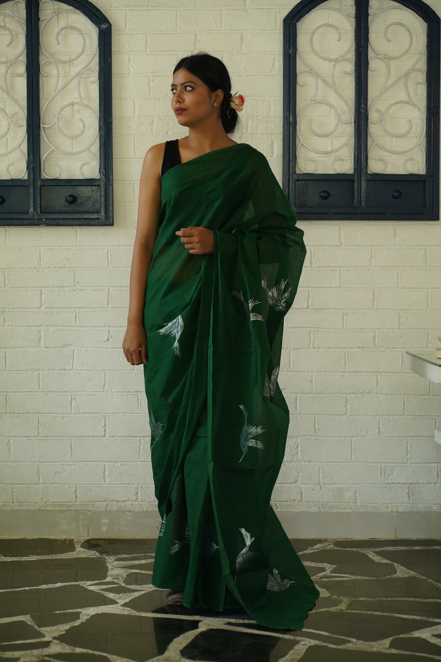PEARL HANDPAINTED SAREE