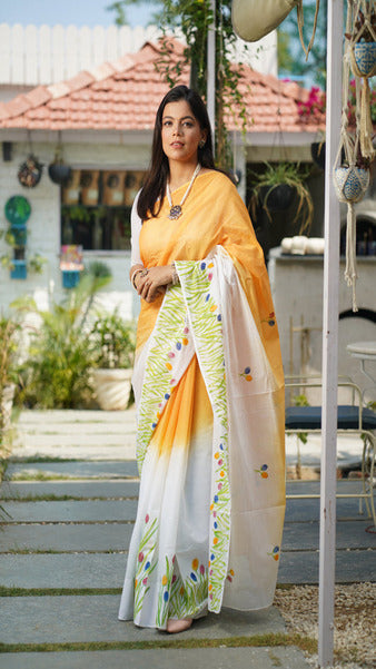 SUNSET HANDPAINTED SAREE