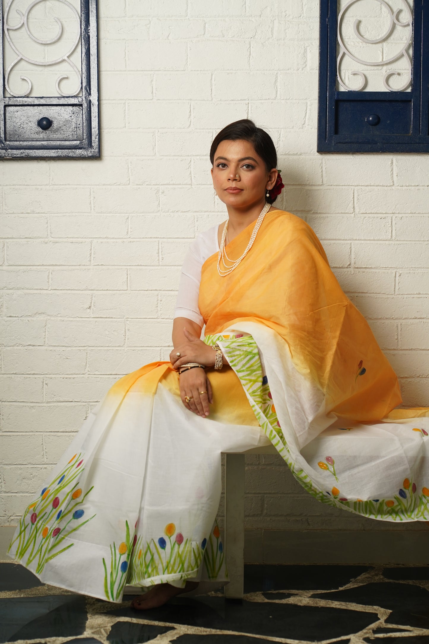 SUNSET HANDPAINTED SAREE