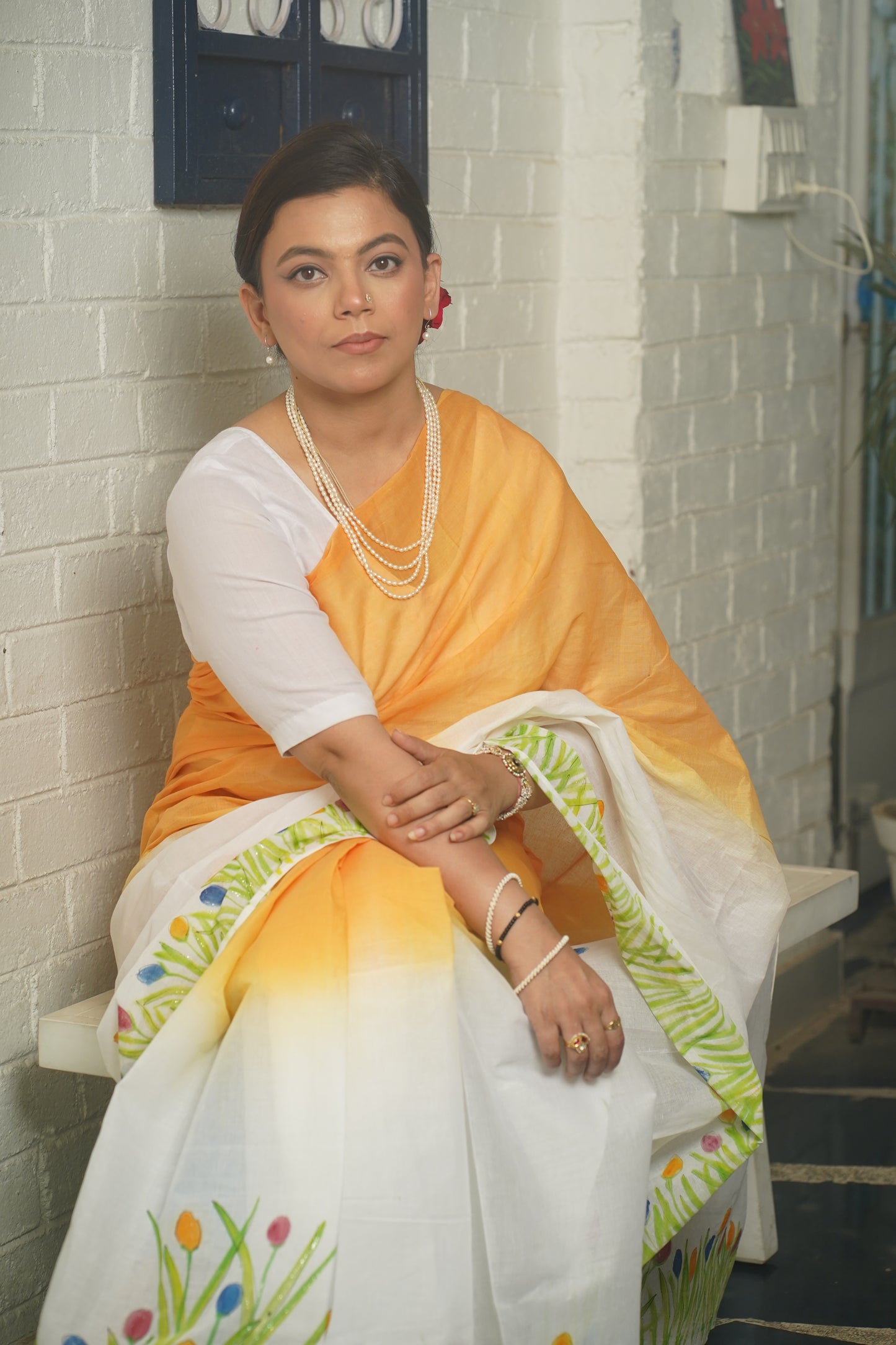 SUNSET HANDPAINTED SAREE