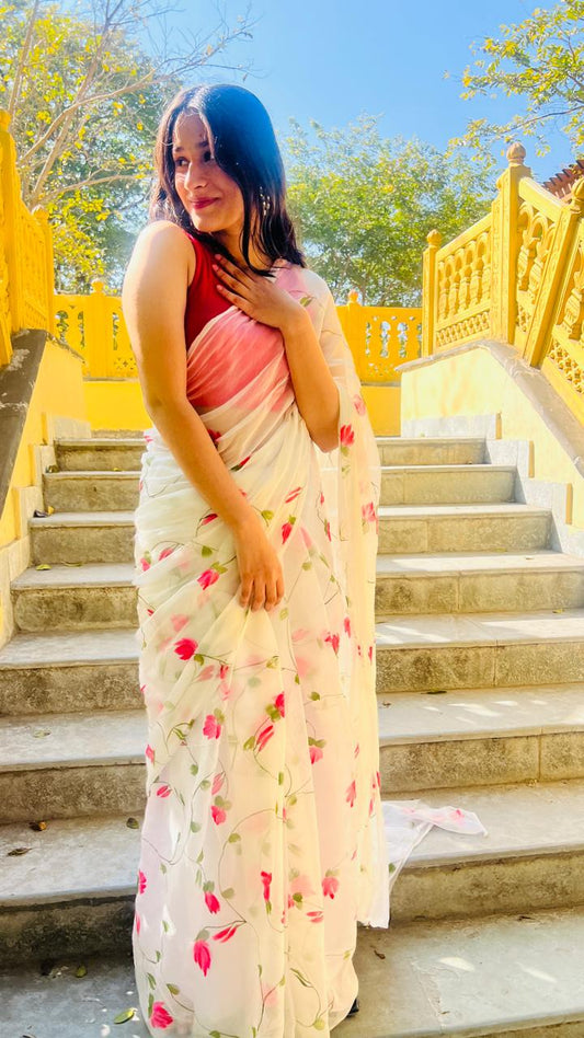 PAALKI HANDPAINTED SAREE