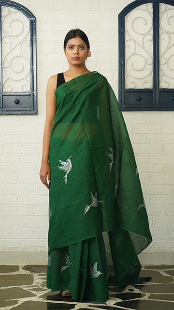 PEARL HANDPAINTED SAREE