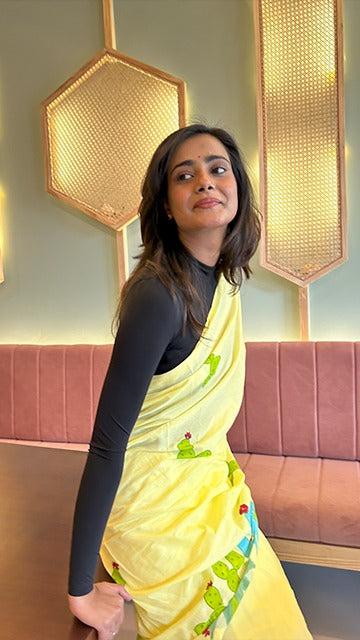 BLUSH HANDPAINTED SAREE